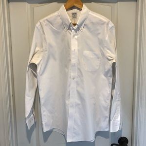 Brooks Brothers White Slim Fit Dress Shirt - 16.5